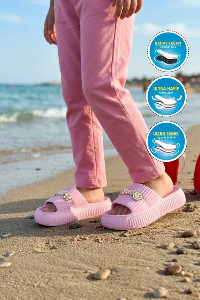 AYAKMOD Pink Lightweight Flexible Eva Girls' Slippers 292 F-P