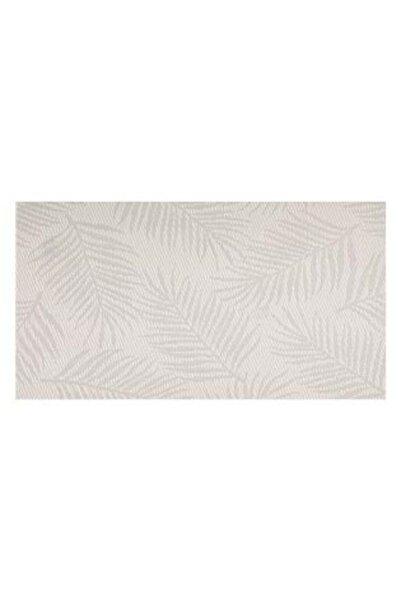 SHOPIENS Suport pentru farfurii bej cu model de frunze tropicale 45 x 30 cm