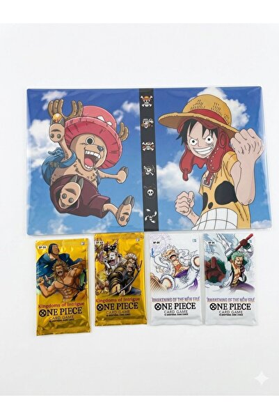 CANTEX TECH One Piece Card Game Booster 2 White+2 Yellow Pack 4 Pack of Tradi...
