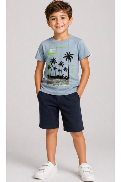 one depot only for quality life Children's T-Shirt Short Sleeve Blue Printed ...