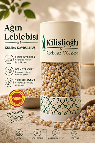 KİLİSLİOĞLU BAHARAT Ağın Leblebisi 500 Gram Silindir Kutu