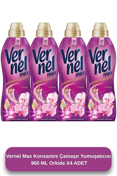 Vernel Max Konsantre Çamaşır Yumuşatıcısı 960 ML Orkide X4 ADET