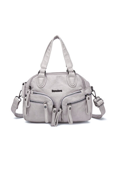 BARCELONA 21K Gray Small Size Multi-Pocket Long Strap Women's Daily Hand and ...