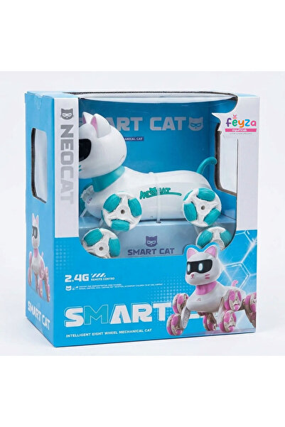 Feyza Oyuncak Uzaktan Kumandalı Şarjlı Akrobatik Robot Kedi 360 Derece Dönen ...