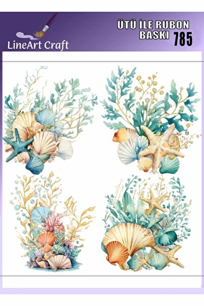 LİNEART Iron-On Rubon Transfer Printing for Wood & Fabric Transfer No:Rb785-3...