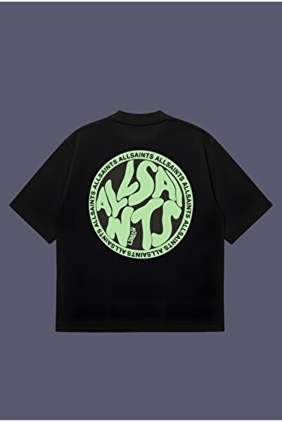 Aura YIO Pure Power Allsaint Green Loose Fit Unisex 100% Cotton T-Shirt