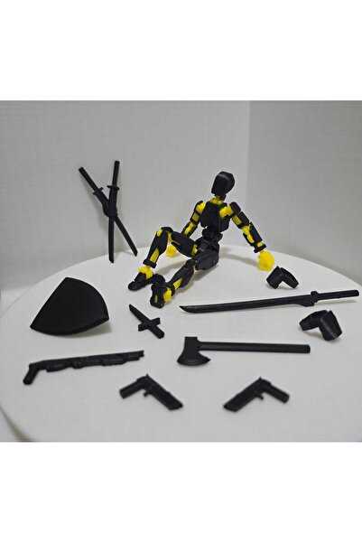 Maketo3D Dummy 13cm Eklemli Aksiyon Robot