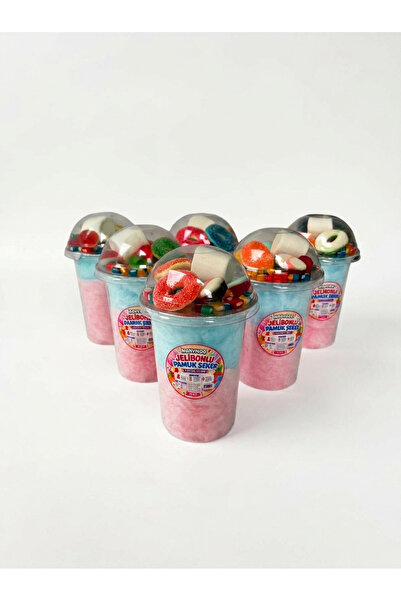 monymoo Jelibonlu Çift Renk Pamuk Şeker 6’lı Paket – Marshmallowlu