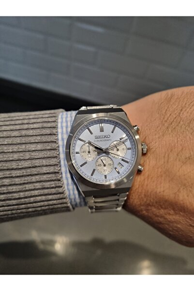 Seiko Light Blue Dial with Calendar Steel Band Sapphire Glass 10 Atm Water Re...
