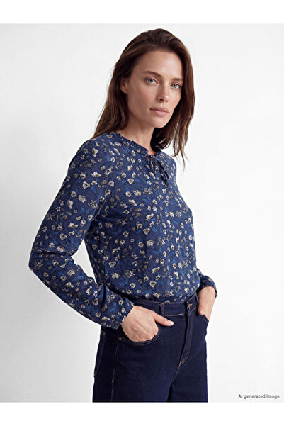 LC Waikiki Tie-Up Roba Collar Floral Blouse for Style Enthusiasts from Uzg Store