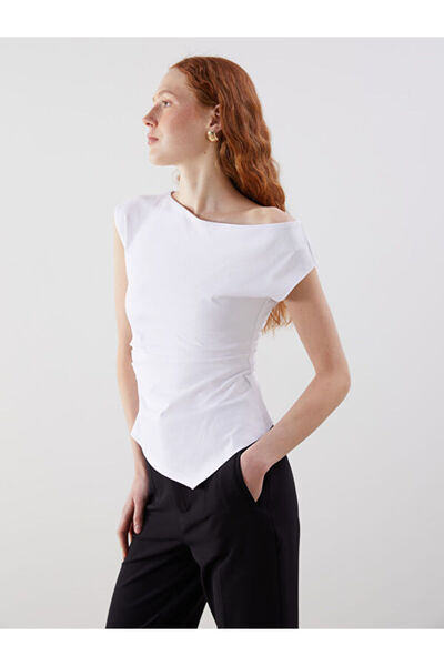 LC Waikiki Rmz Gi̇yi̇m Farkiyla Wide Roba Collar Women's Blouse