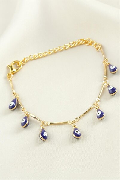 ZERO LAND Ilkeshop Evil Eye Beads (20738) Enamel Bracelet-Mi