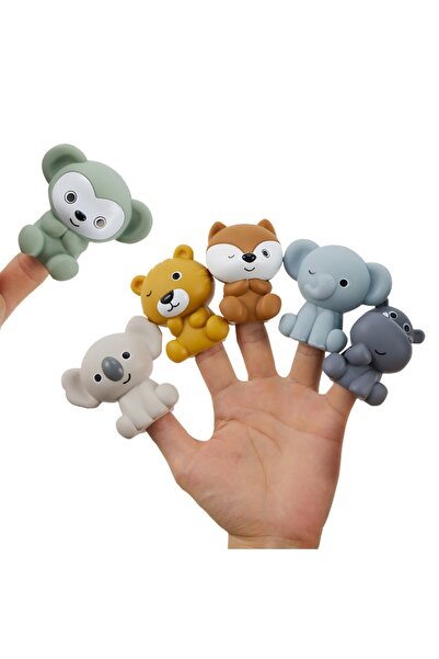 Junios Set 6 finger puppets, Animalute