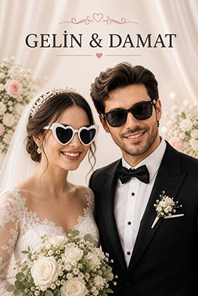 Larenya Gelin Damat Parti Gözlüğü – Bekarlığa Veda, Nişan, Düğün Fotoğraf Aksesuarı