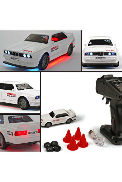 shop RCG Racing 1/43 Ölçek Drift Arabası Bmw E30 beyaz Işıklı Mini RC Araba