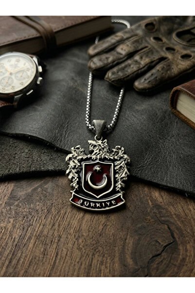 Velcari Minimalist Style Stainless Steel Men's Necklace with Moon and Star Fi...