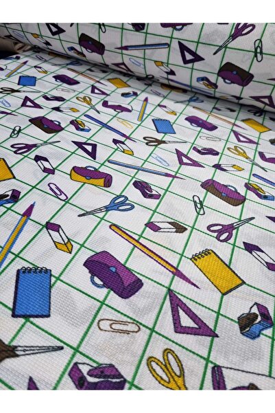 Raşel kumaş Dertsiz %100 polyester sofra bezi okul sıra örtüsü kumaşı ( kalem...