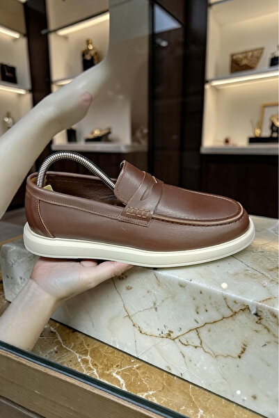 VİVA SHOES Genuine Leather Eva Sole Men's Loafer Shoes