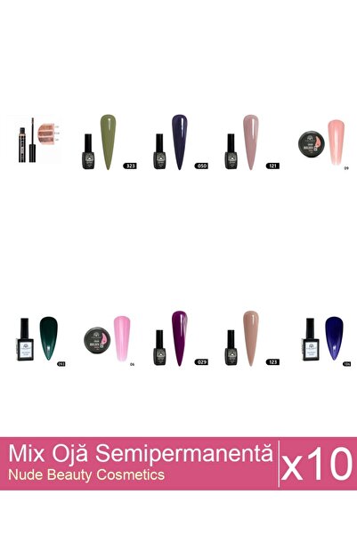 Makeup Set Mix 10 produse Nail Oja: Oja semipermanentă Global Fashion, Gel po...
