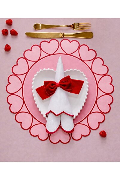 Mise En Place Pink Heart 2’li Amerikan servis