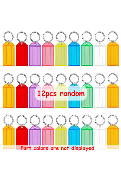 Choice 12pcs 12/36Pcs Writable Keychain Tags Reusable Name Identification Tag...