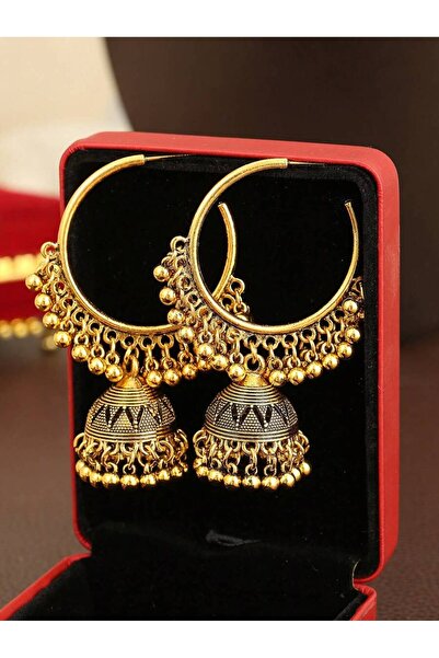 Choice Yellow Gold 1pair Exaggerated Vintage Bohemian Style Earrings, Luxurio...