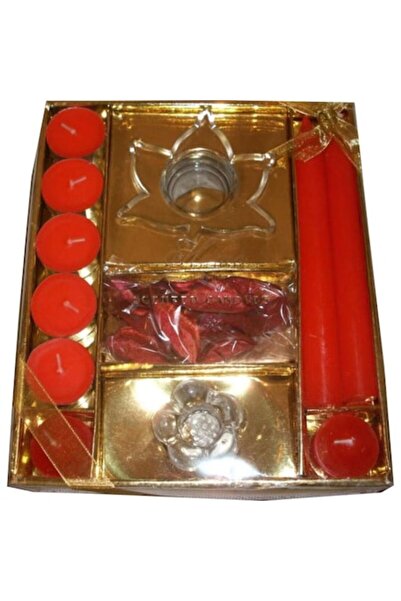 Goliat Decorative candle set, Goliat, red, 24x20cm