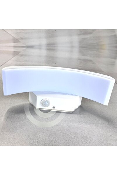 DELIGHT Concave outdoor LED wall light with sensor White, 24W=160W, 3000K, wa...