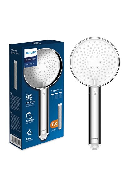 Philips ASH1516CH Μπαταρία Ντουζ για Μπάνιο Χρωμέ με Φίλτρο Νερού