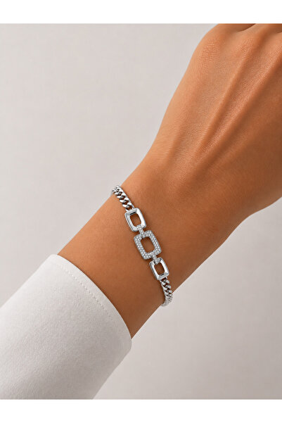 Girift Vintage Brook Zircon Stone Metal Bracelet