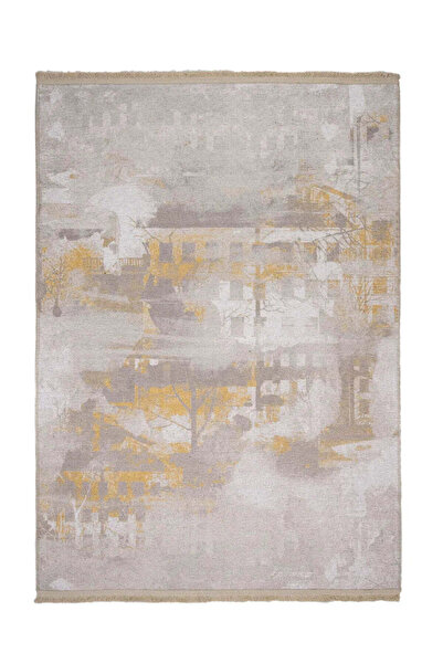 halinet Halı.Net Beige Vintage Antique Washable Non-Slip Living Room Carpet P...