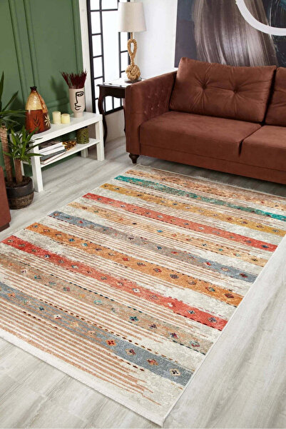 halinet Halı.Net Multi-Colored Modern Washable Non-Slip Living Room Carpet Ha...