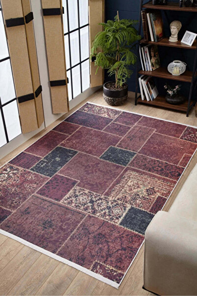 halinet Halı.Net Anthracite Modern Washable Non-Slip Living Room Carpet Haln-...