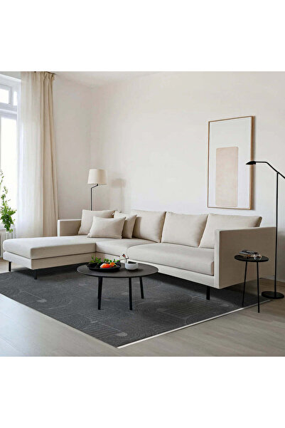 halinet Halı.Net Anthracite Modern Washable Living Room Carpet Lxs-Dizayn-109...