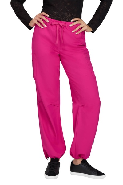 KOI Pantaloni medicali de damă Happiness Jubilant SmileyWorld - Roz intens (S...