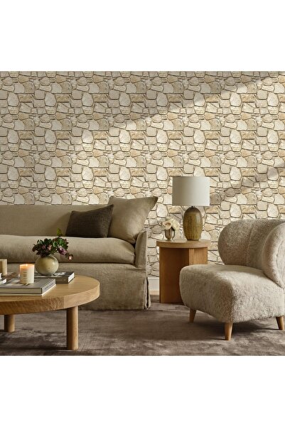COMMOMY 10 Panouri de perete 3D Fieldstone, autoadezive - 11.8"x11.8", plăci ...