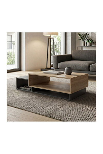 Other Τραπέζι σαλονιού Dekost pakoworld σε sonoma-ανθρακί 105x50x32εκ