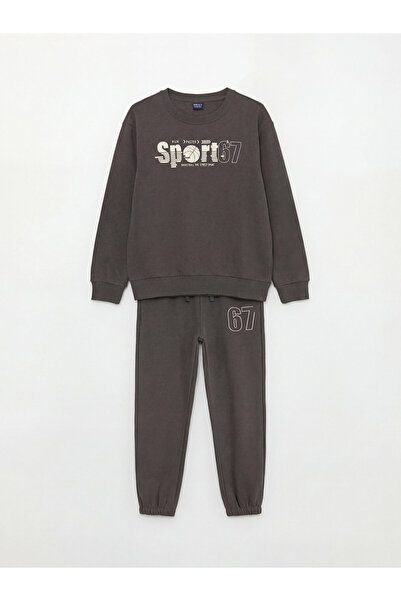 LC Waikiki Tricouri sport din bumbac pentru băieți, cu guler rotund, imprimat...