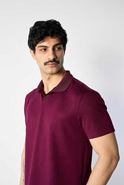 Mesfeno Knitwear Collar Modal T-Shirt