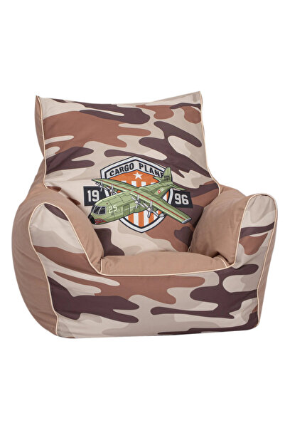 DELSIT Παιδική Πουφ – Πολυθρόνα Bean Bag Με Μπράτσα Military