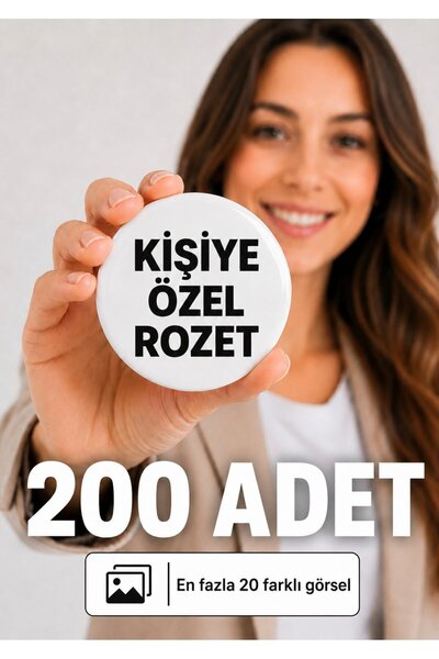 Punky Store 200 Adet Kişiye Özel Rozet Baskı 44 mm Fotoğraflı Logo İsimli Tas...