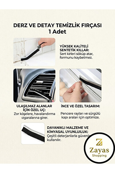 Zayas Shopping Derz Fırçası İnce Temizlik Fırçası | Banyo, Fayans, Lavabo ve ...