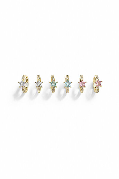 Okko Store Colorful Ring Stars 6-Piece Earrings