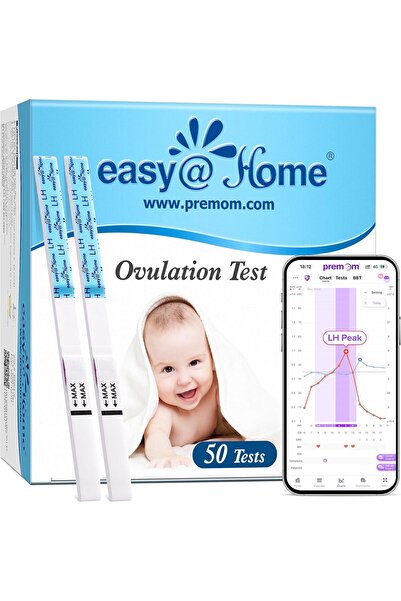 EasyHome شرائط اختبار التبويض إيزي@هوم (عبوة من 50 قطعة)