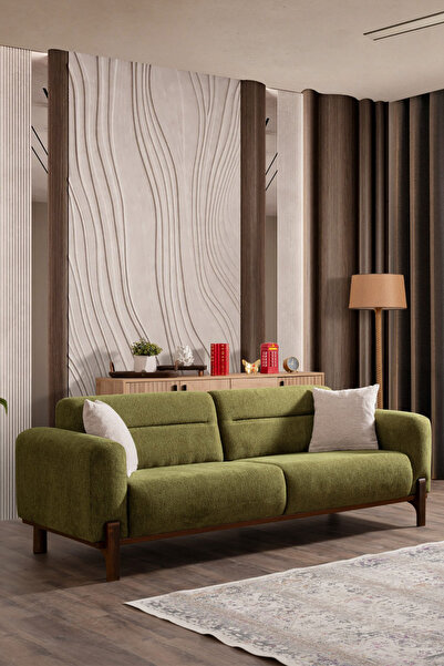 İYENA HOME LİVİNG Dorado Mekanizmalı 3'lü Koltuk Yeşil