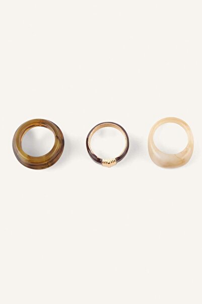 DeFacto Women's 3-Piece Ring Set H5443Axns