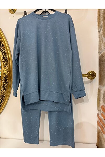 EB SCARF * Stone Detailed Premium Modal Fabric Double Set