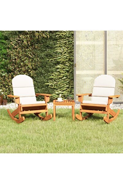 vidaxl Set mobilier de gradina Adirondack, 3 piese, lemn masiv acacia