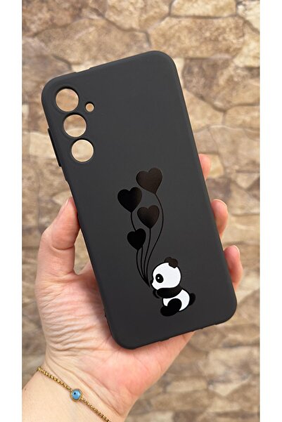 Vip Case Samsung Galaxy A25 Uyumlu Kalpli Panda Desenli Silikon Darbe Emici K...