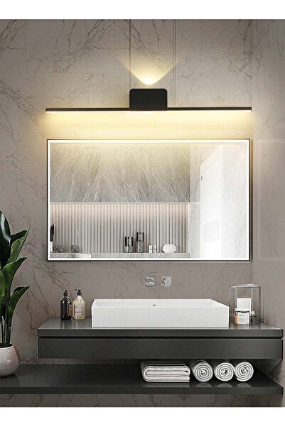 LOOPITYS Bathroom Wall Sconce Lights Black - LED Bathroom Vanity Lights Over ...